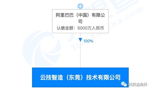 阿里巴巴在東莞成立云技智造公司，注冊資本5000萬元專注數(shù)據(jù)處理與存儲支持服務(wù)